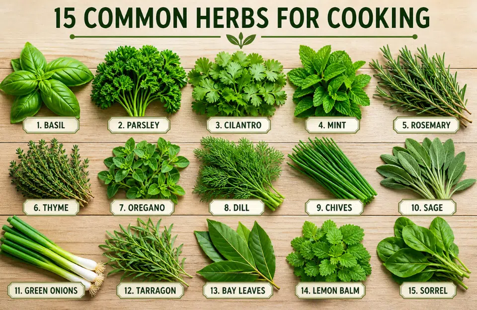 15 Common Herbs for Cooking