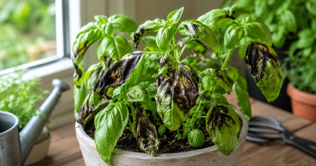 Basil Turns Black
