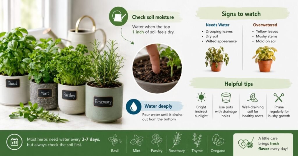 How Often Should You Water Indoor Herb Plants