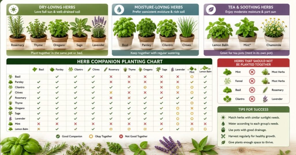 What Herbs Can Be Planted Together