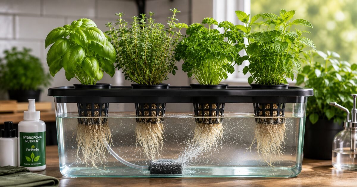 Indoor Hydroponic Herb Garden