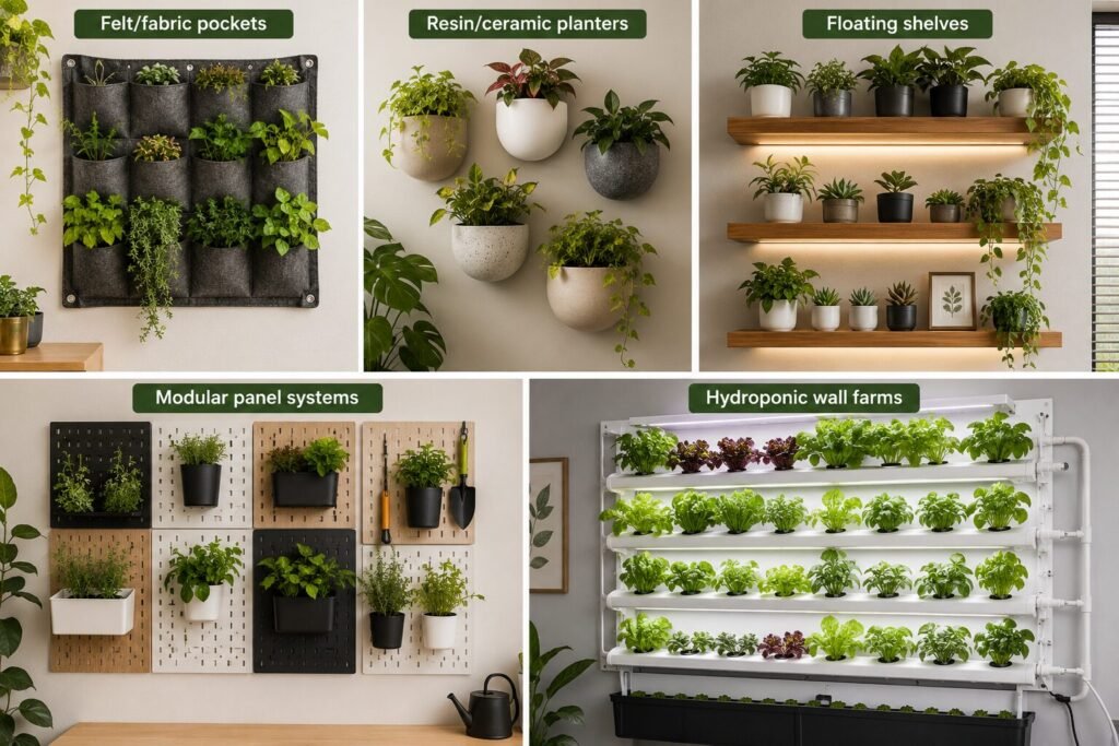 Types of Vertical Herb Garden Wall Planters