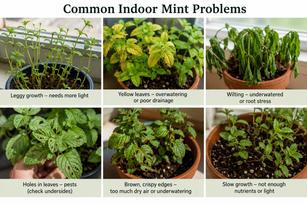 how to grow mint indoors: common problems