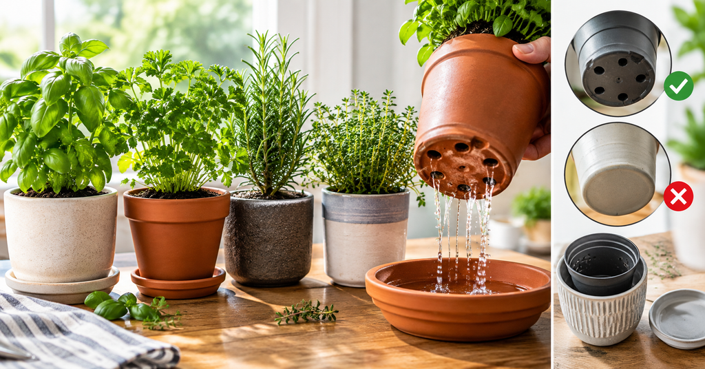 do herbs need drainage holes