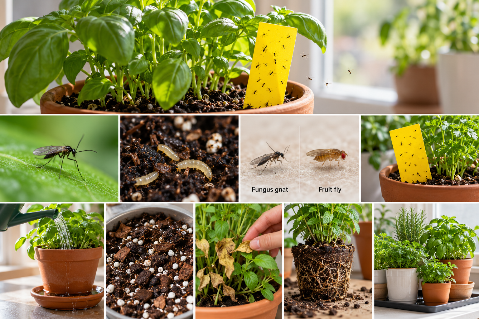How to Get Rid of Fungus Gnats in Indoor Herb Plants