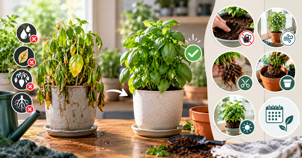 How to Fix Overwatered Indoor Herbs